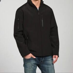 T Tech By Tumi Men’s Sz Lrg Black Full Zip Water Resistant Bomber Jacket